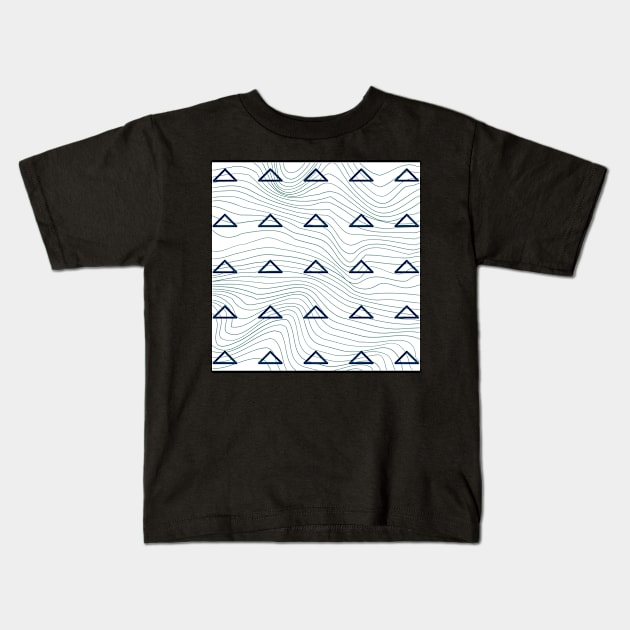 Random Lines with Triangles Design Kids T-Shirt by DiGaSiTa Designs